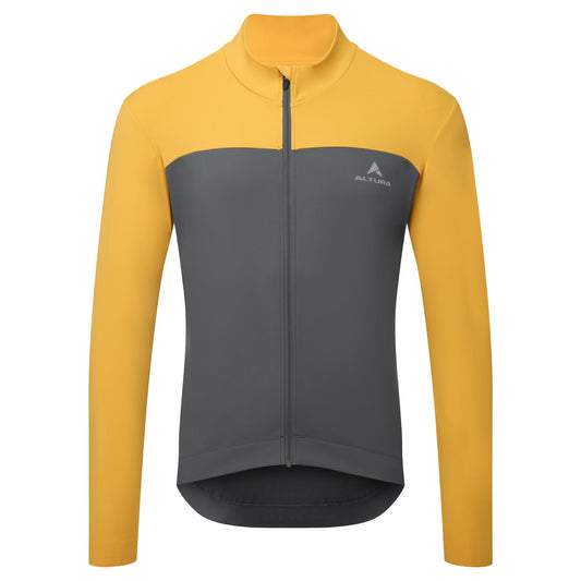 Altura Airstream Mens Long Sleeve Cycling Jersey - Mustard