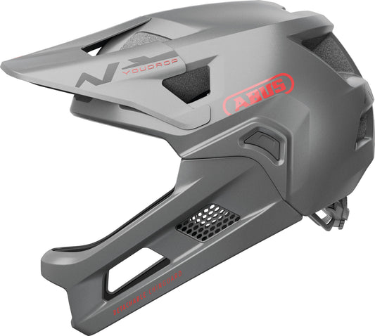 Abus YouDrop FF Full Face Junior MTB Cycling Helmet - Grey