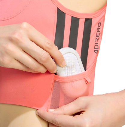 adidas Adizero Gel Pocket Womens Running Crop Top - Red