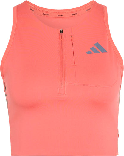 adidas Adizero Gel Pocket Womens Running Crop Top - Red