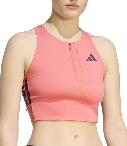 adidas Adizero Gel Pocket Womens Running Crop Top - Red