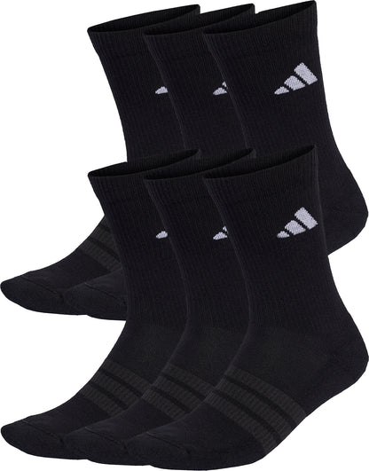 adidas Cushioned Essentials (6 Pack) Crew Socks - Black