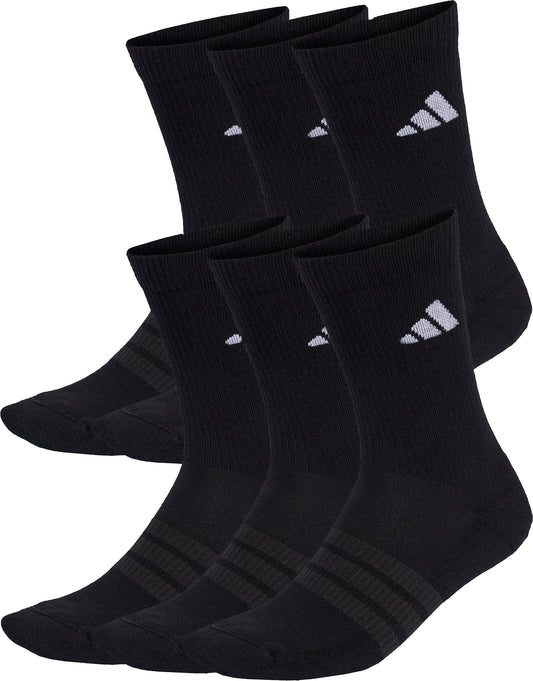 adidas Cushioned Essentials (6 Pack) Crew Socks - Black