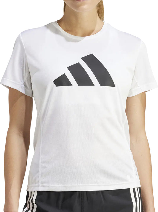adidas Run It Short Sleeve Womens Running Top - White