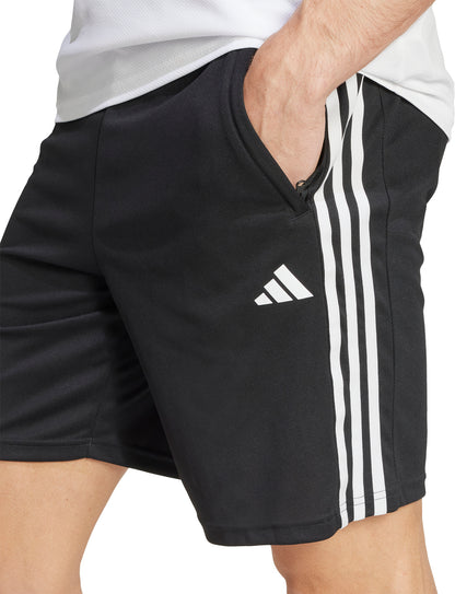 adidas Train Essentials Pique 3 Stripes Mens Training Shorts - Black