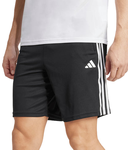 adidas Train Essentials Pique 3 Stripes Mens Training Shorts - Black