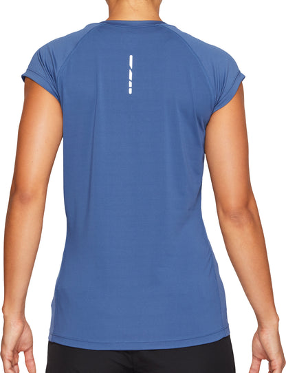 Asics Cap Short Sleeve Womens Running Top - Blue