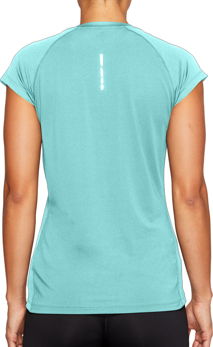 Asics Cap Short Sleeve Womens Running Top - Green