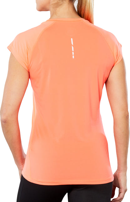 Asics Cap Short Sleeve Womens Running Top - Orange
