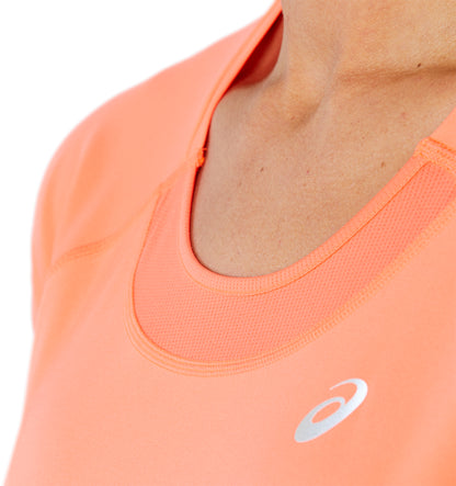 Asics Cap Short Sleeve Womens Running Top - Orange
