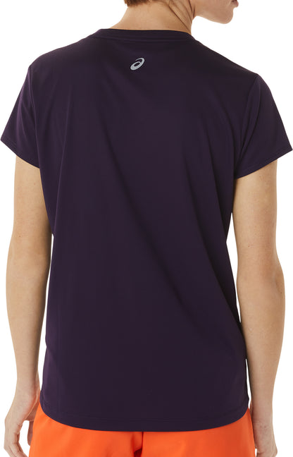 Asics FujiTrail Logo Short Sleeve Womens Running Top - Purple