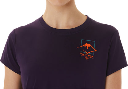 Asics FujiTrail Logo Short Sleeve Womens Running Top - Purple