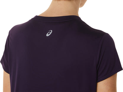 Asics FujiTrail Logo Short Sleeve Womens Running Top - Purple