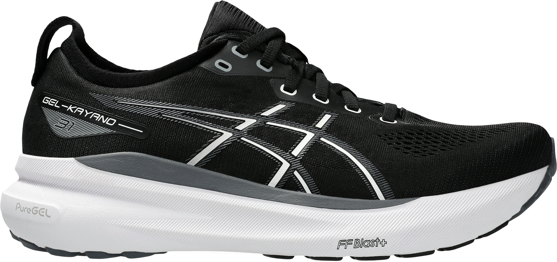 Asics Gel Kayano 31 WIDE FIT (2E) Mens Running Shoes Black