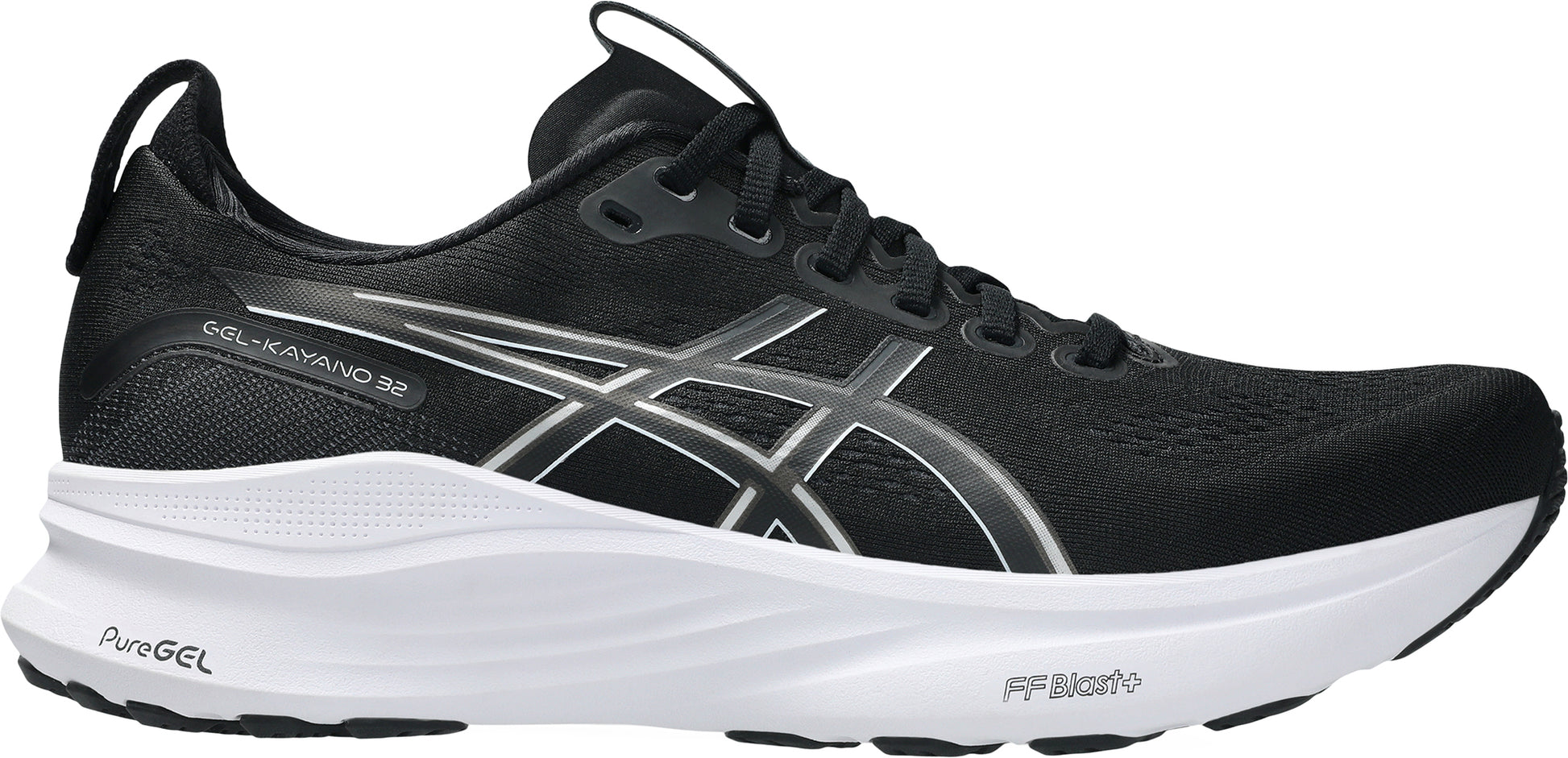 Asics Gel Kayano 32 WIDE FIT (2E) Mens Running Shoes Black