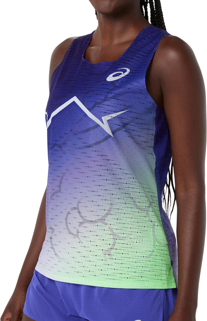 Asics MetaSpeed Womens Running Vest Tank Top - Blue
