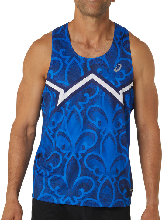 Asics Nations Mens Running Vest - Blue