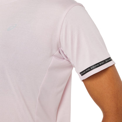 Asics Race Cropped Short Sleeve Womens Running Top - Pink