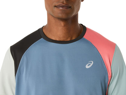 Asics Shikisai Short Sleeve Mens Running Top - Blue