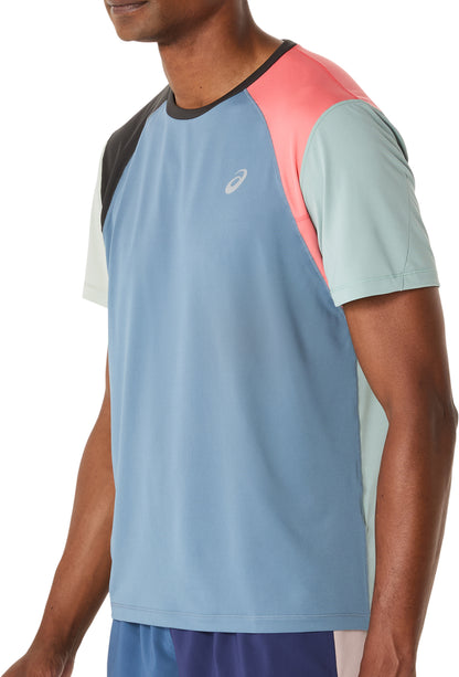 Asics Shikisai Short Sleeve Mens Running Top - Blue
