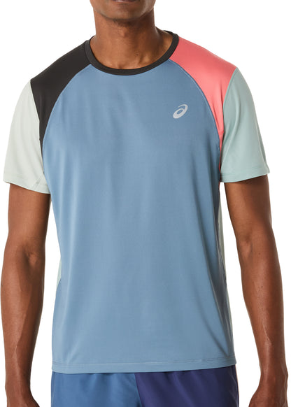Asics Shikisai Short Sleeve Mens Running Top - Blue