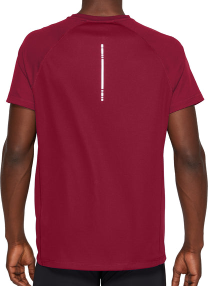 Asics Sport Short Sleeve Mens Running Top - Red