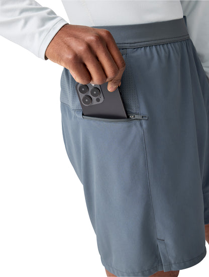 Brooks 7 Inch Journey 2 In 1 Mens Running Shorts - Grey