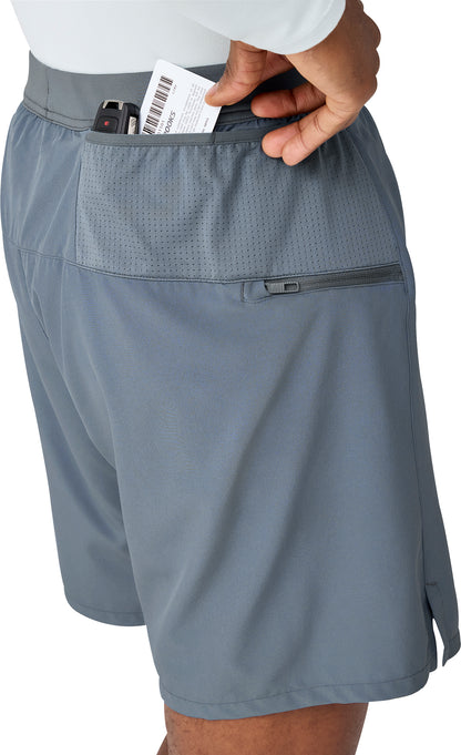 Brooks 7 Inch Journey 2 In 1 Mens Running Shorts - Grey