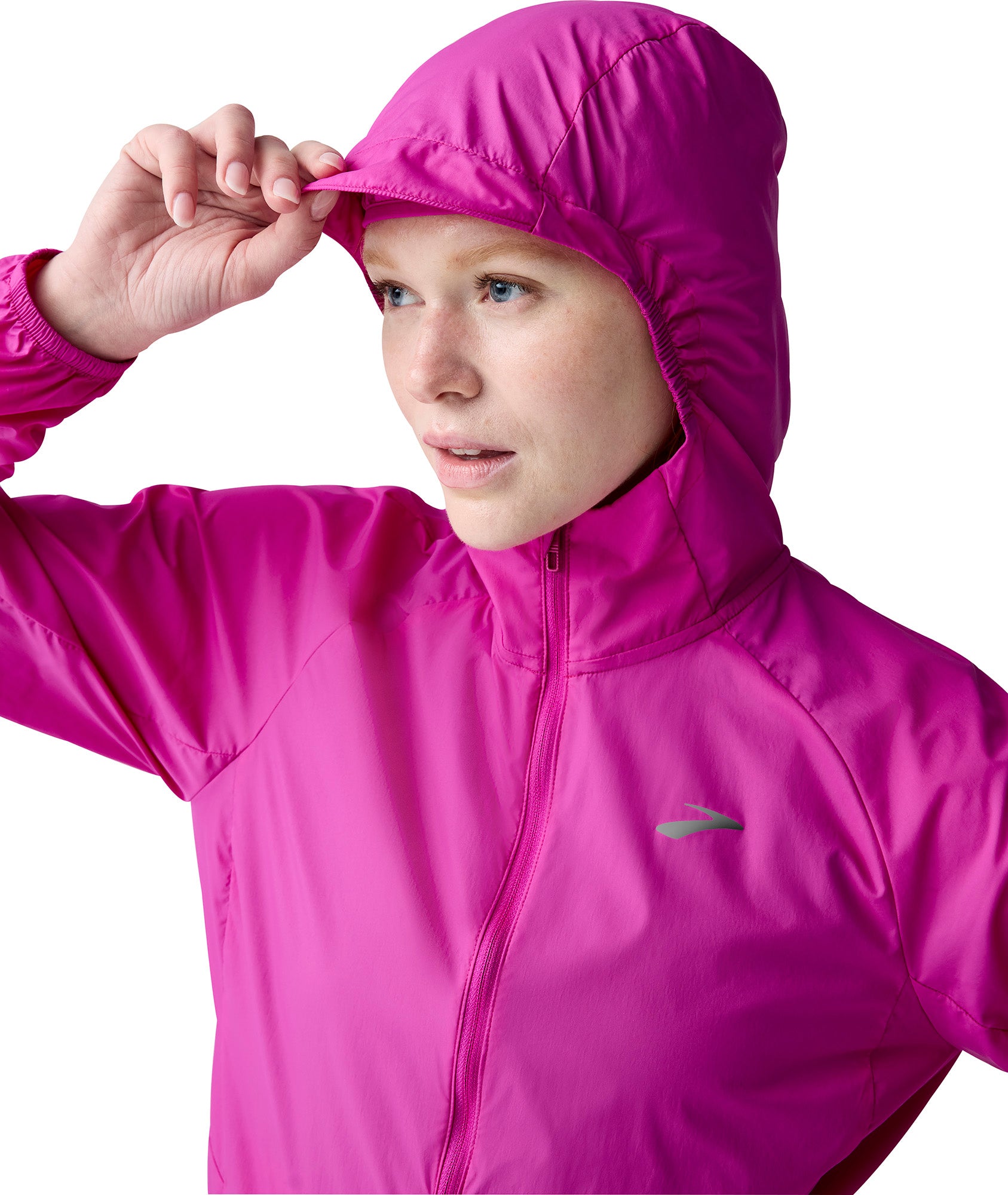 ウォーキング・ランニングウェア BROOKS Canopy Packable Jacket Brooks Canopy 2.0 Packable Womens Running Jacket - Pink – Start