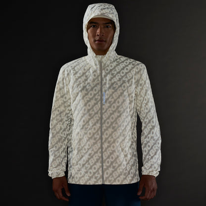 Brooks Canopy Reflective Mens Running Jacket - Cream