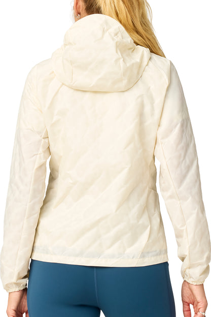 Brooks Canopy Reflective Womens Running Jacket - Cream