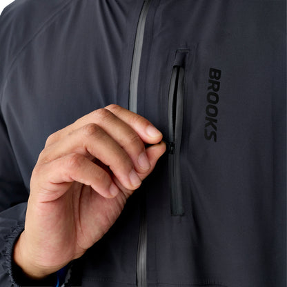 Brooks Canopy Waterproof Mens Running Jacket - Black