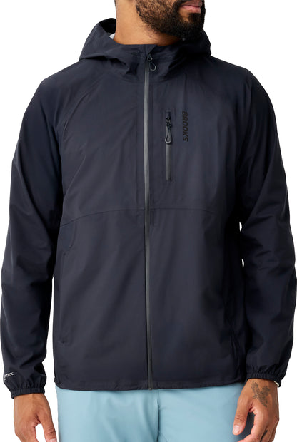 Brooks Canopy Waterproof Mens Running Jacket - Black