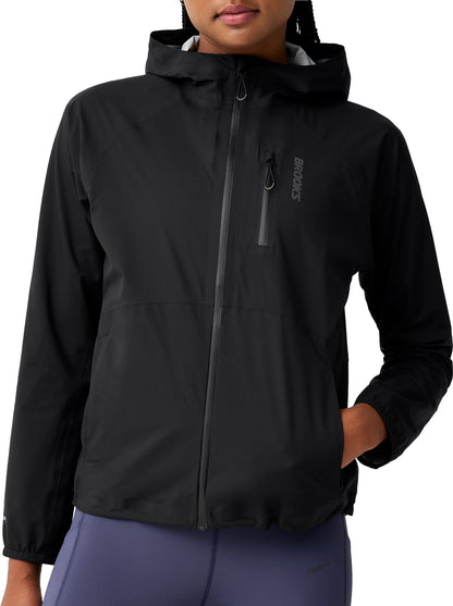 Brooks Canopy Waterproof Womens Running Jacket - Black