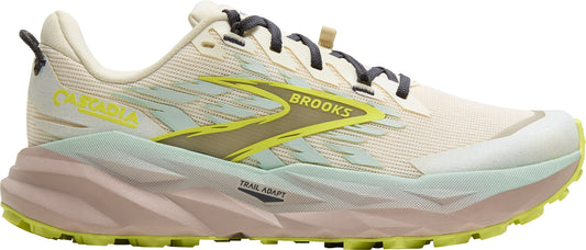Brooks Cascadia 19 WIDE FIT Womens Trail Running Shoes - Cream