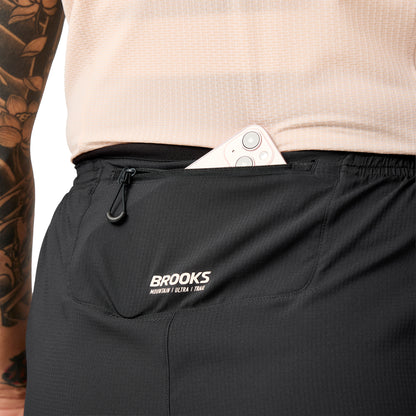 Brooks Cascadia 2 In 1 Womens Running Shorts - Black