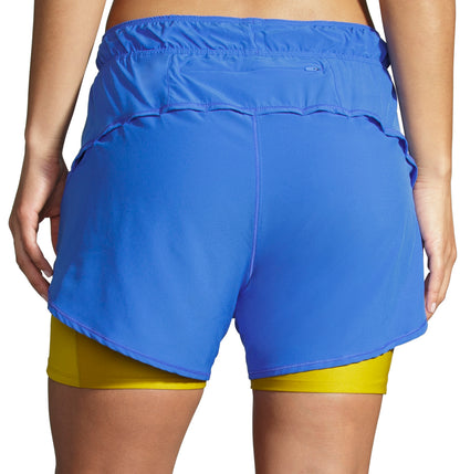 Brooks 5 Inch Chaser 2 In 1 Womens Running Shorts - Blue