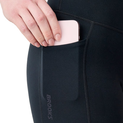 Brooks Chaser 7 Inch Womens Short Running Tights - Black