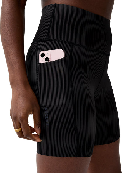 Brooks Chaser 7 Inch Womens Short Running Tights - Black