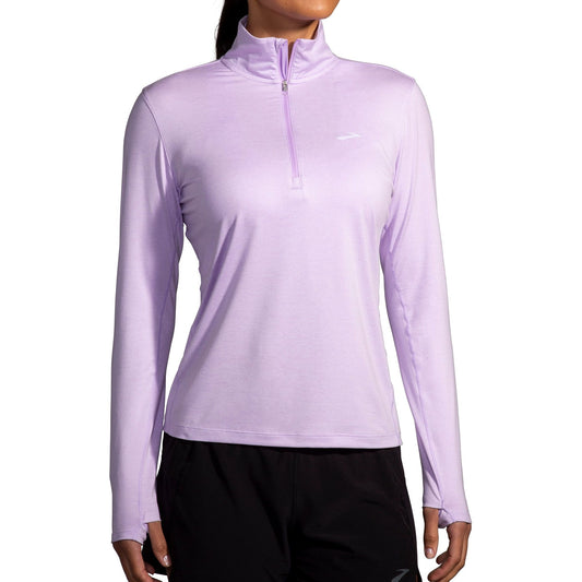 Brooks Dash 2.0 Half Zip Long Sleeve Womens Running Top - Purple