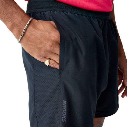 Brooks Dash 2 In 1 Mens Running Shorts - Black