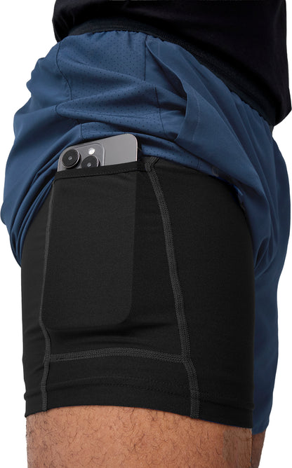 Brooks Dash 2 In 1 Mens Running Shorts - Blue