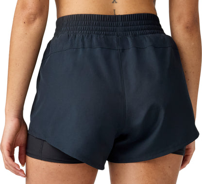 Brooks Dash 2 In 1 Womens Running Shorts - Black