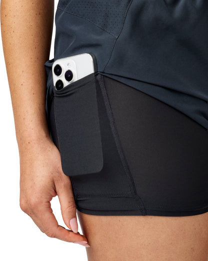 Brooks Dash 2 In 1 Womens Running Shorts - Black