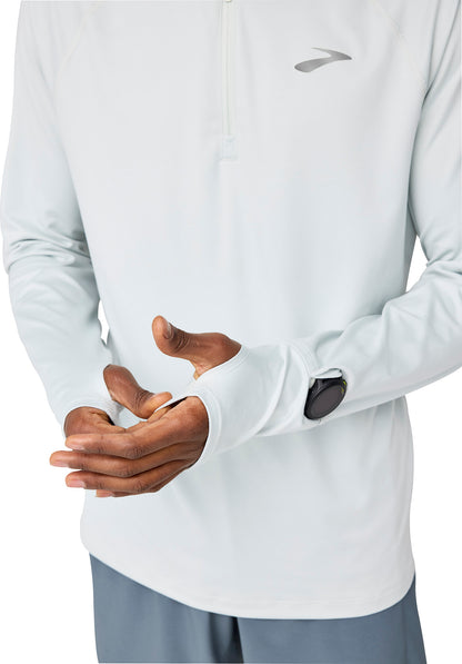 Brooks Dash 3.0 Half Zip Long Sleeve Mens Running Top - Grey