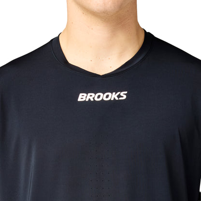 Brooks Dash Cooling Short Sleeve Mens Running Top - Black