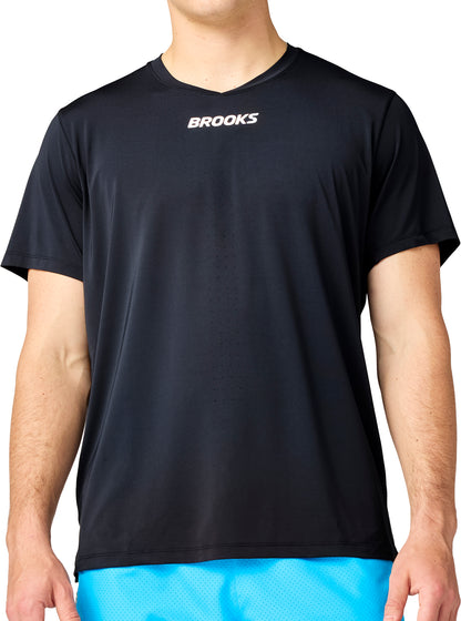 Brooks Dash Cooling Short Sleeve Mens Running Top - Black
