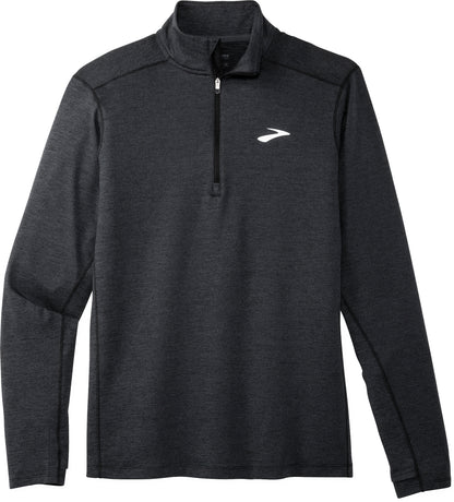 Brooks Dash Half Zip Long Sleeve Mens Running Top - Black