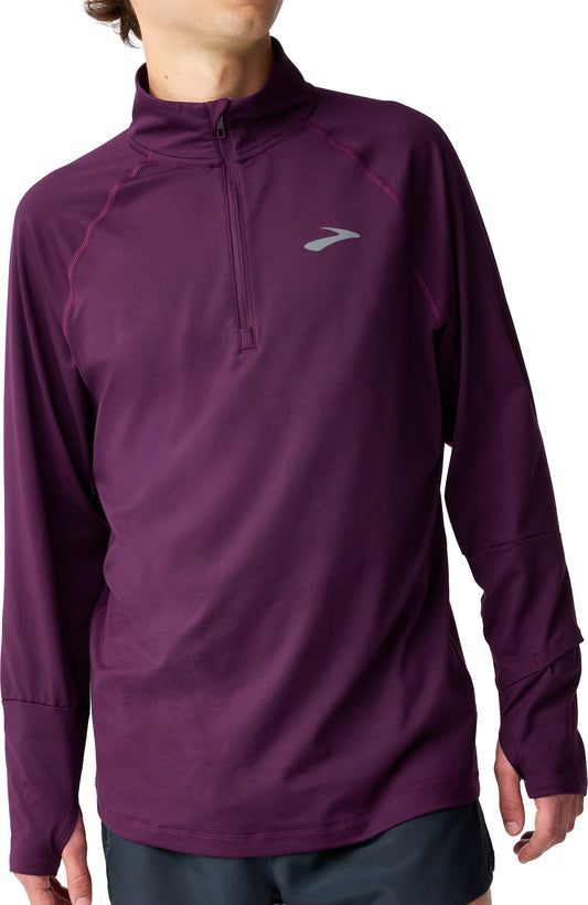 Brooks Dash 3.0 Half Zip Long Sleeve Mens Running Top - Purple