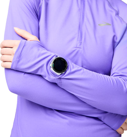 Brooks Dash 3.0 Half Zip Long Sleeve Womens Running Top - Purple